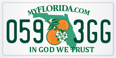 FL license plate 0593GG
