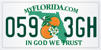 FL license plate 0593GH