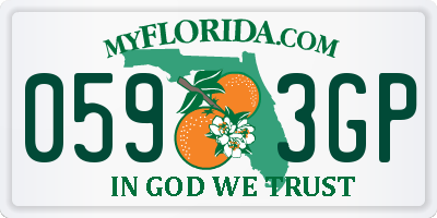FL license plate 0593GP