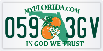 FL license plate 0593GV