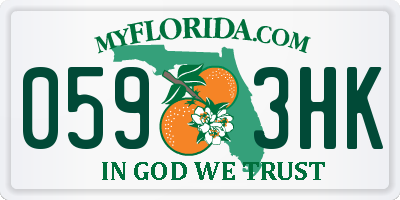 FL license plate 0593HK