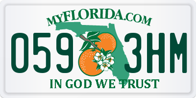 FL license plate 0593HM