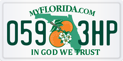 FL license plate 0593HP