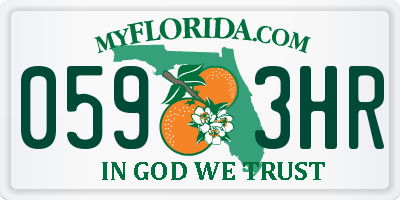 FL license plate 0593HR