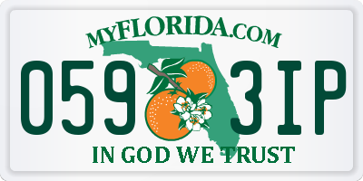 FL license plate 0593IP