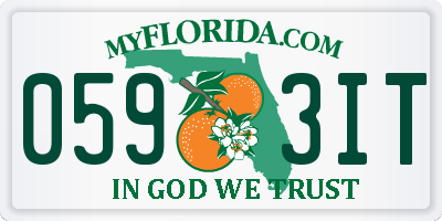 FL license plate 0593IT