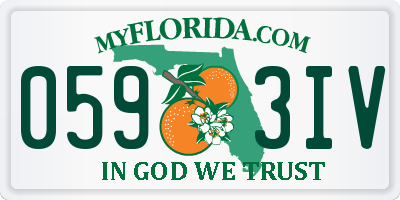 FL license plate 0593IV