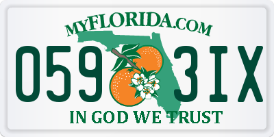 FL license plate 0593IX