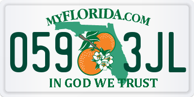 FL license plate 0593JL
