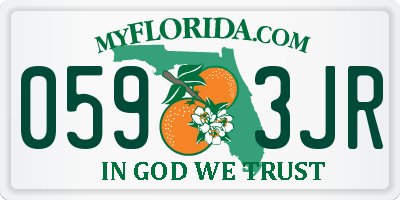 FL license plate 0593JR