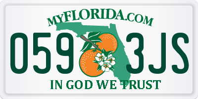 FL license plate 0593JS