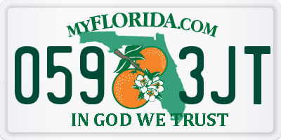 FL license plate 0593JT