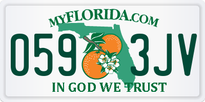 FL license plate 0593JV