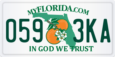 FL license plate 0593KA