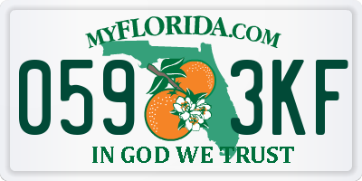 FL license plate 0593KF