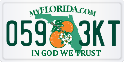 FL license plate 0593KT