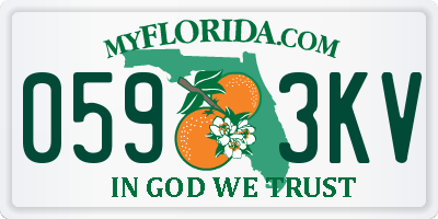 FL license plate 0593KV