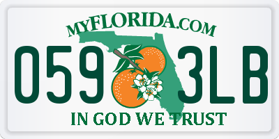 FL license plate 0593LB