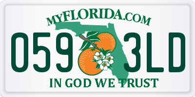 FL license plate 0593LD