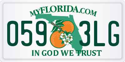 FL license plate 0593LG