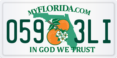 FL license plate 0593LI