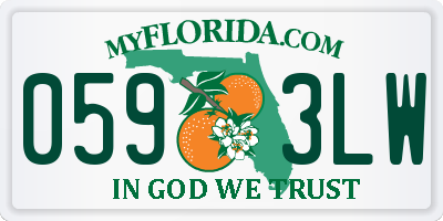 FL license plate 0593LW