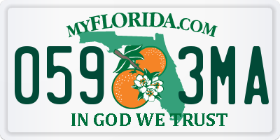 FL license plate 0593MA