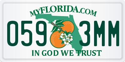 FL license plate 0593MM