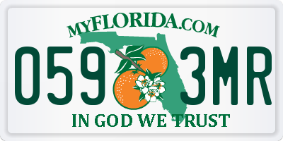 FL license plate 0593MR