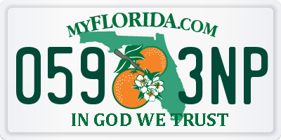 FL license plate 0593NP