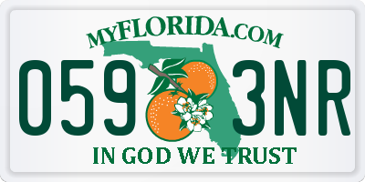 FL license plate 0593NR