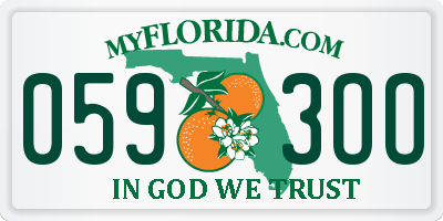 FL license plate 0593OO