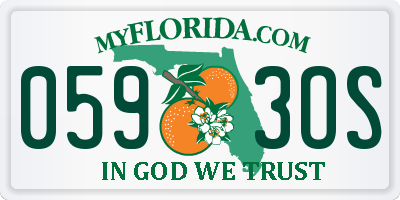 FL license plate 0593OS