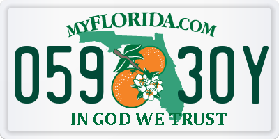 FL license plate 0593OY