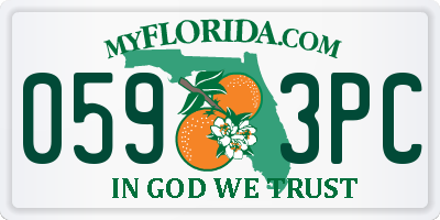 FL license plate 0593PC