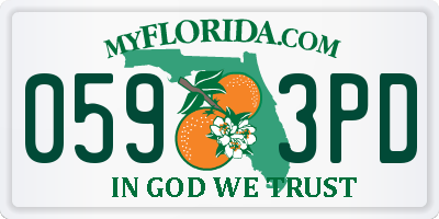 FL license plate 0593PD