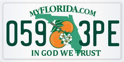 FL license plate 0593PE