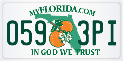 FL license plate 0593PI