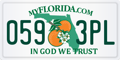 FL license plate 0593PL