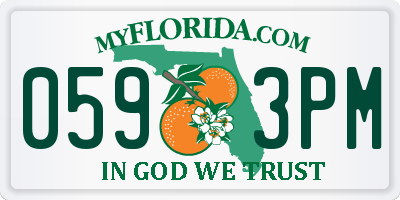 FL license plate 0593PM