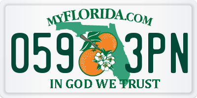 FL license plate 0593PN