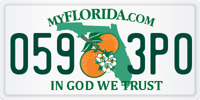 FL license plate 0593PO