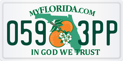 FL license plate 0593PP