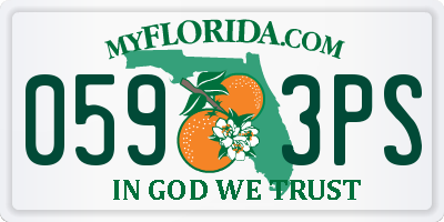 FL license plate 0593PS