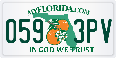 FL license plate 0593PV
