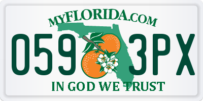 FL license plate 0593PX