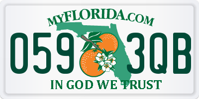 FL license plate 0593QB