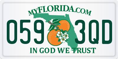 FL license plate 0593QD