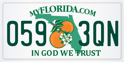 FL license plate 0593QN