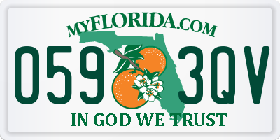 FL license plate 0593QV